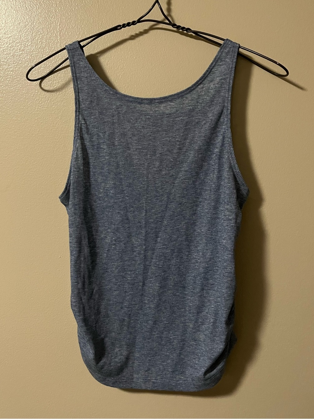 Nike Dri-Fit Light Blue Ruched Ribbed Tank Top Size Small